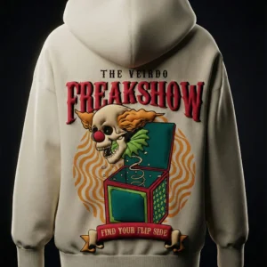 Freakshow Marshmallow Oversized Puff Printed Exclusive Hoodie